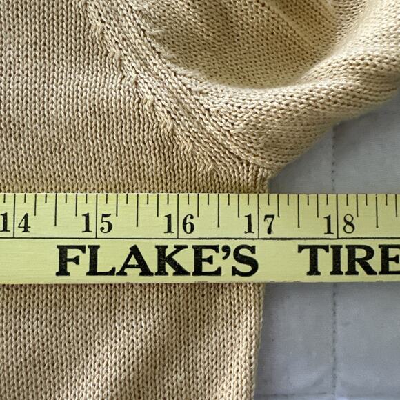 Vintage BIBELOT Sweater Womens Large Yellow Cardigan Floral Retro Dainty Cottage - Picture 7 of 8